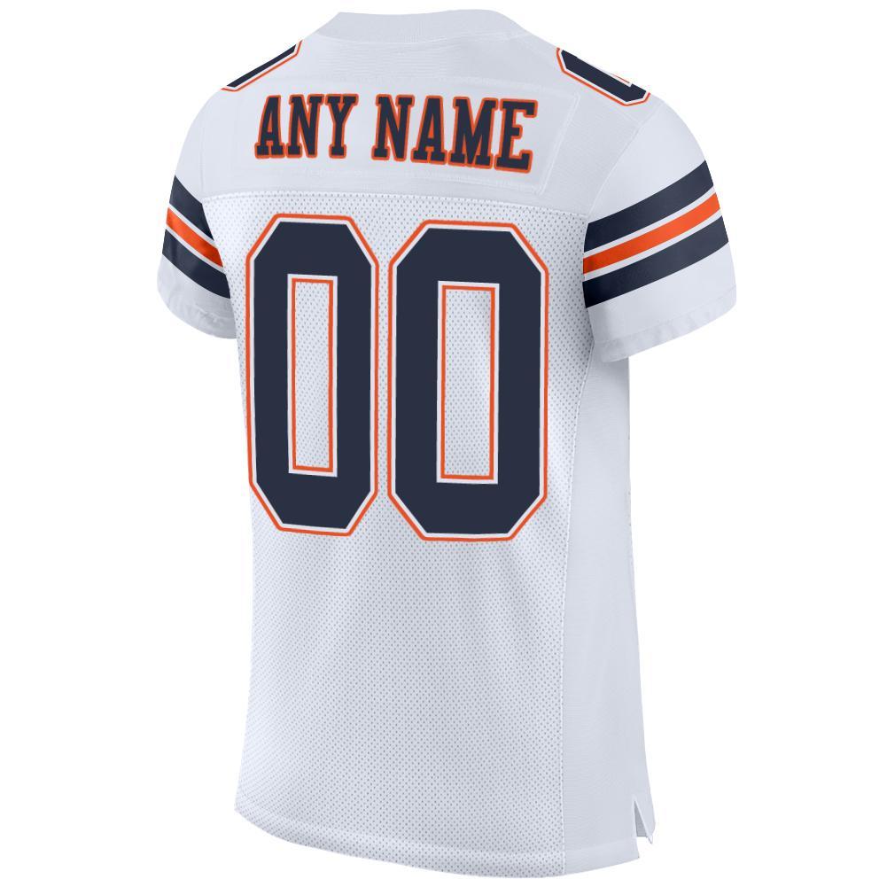 Custom White Texas Orange Mesh Authentic Football Jersey