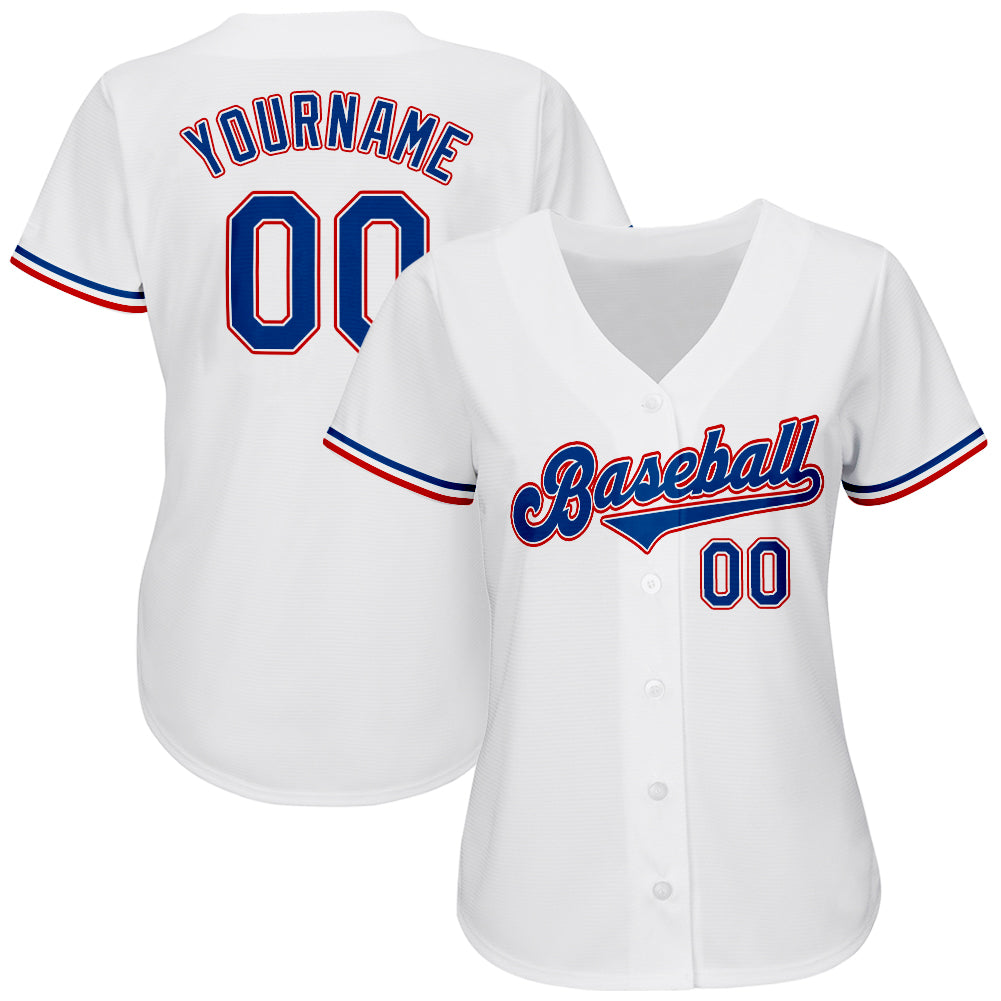 Customized Red White White Baseball Jersey - Fan Custom Gear