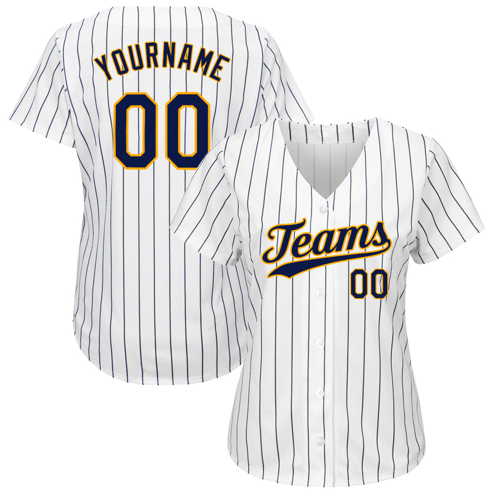 New York Yankees Gold Custom Jersey - All Stitched