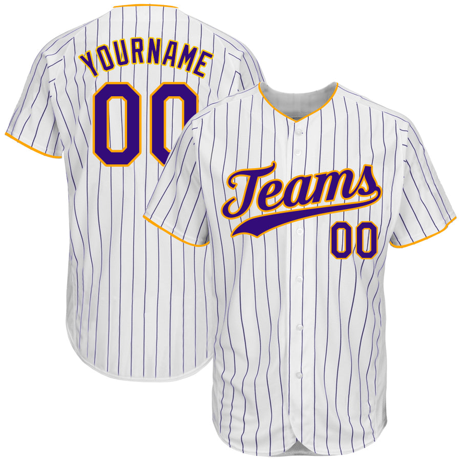 Custom Baseball Jersey Color,White Pinstripe Baseball Jerseys