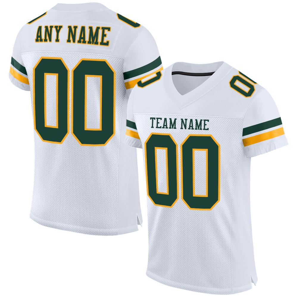 Green Bay Packers White Custom Jersey, Packers Football Jersey