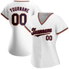 Custom White Navy-Red Authentic Baseball Jersey