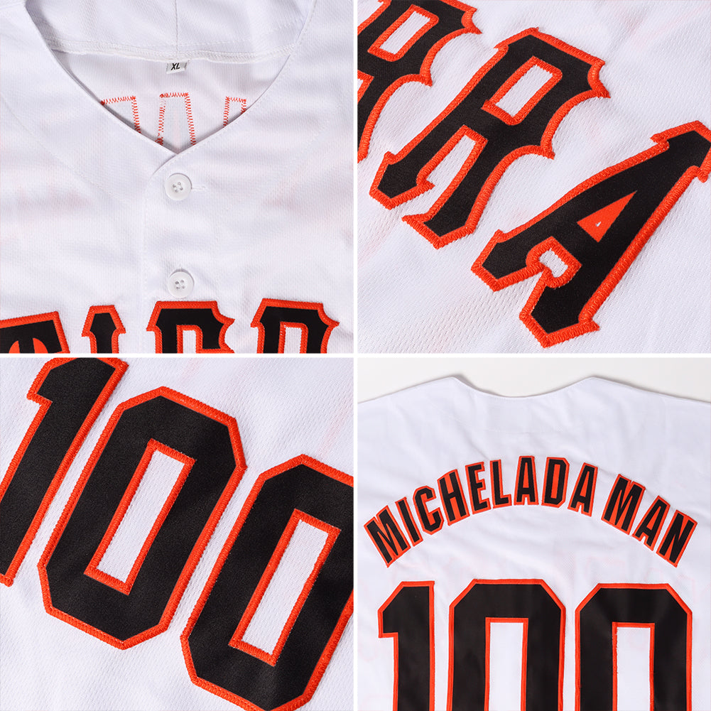 Custom White Orange-Royal Authentic Throwback Rib-Knit Baseball Jersey Shirt