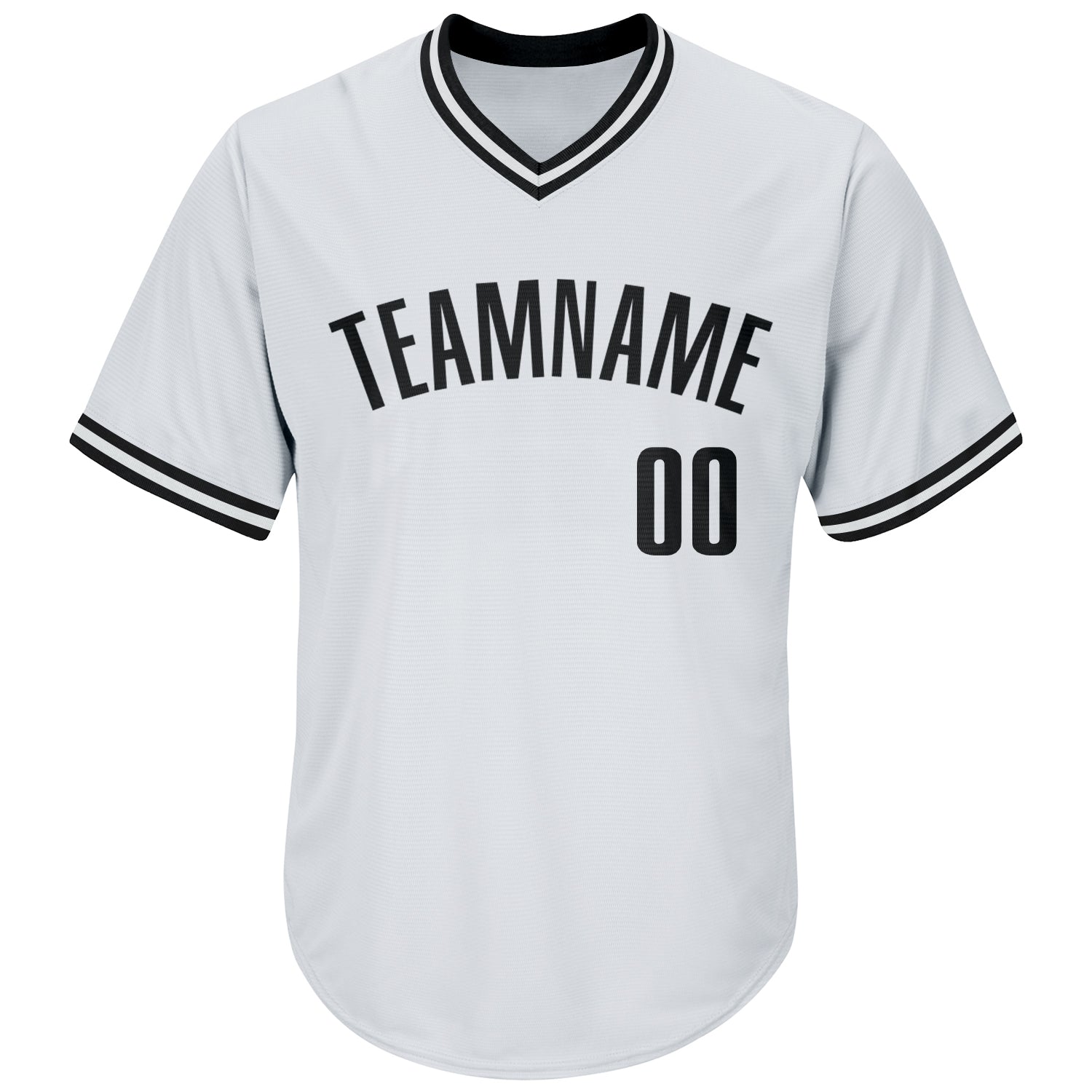 Custom White Black Authentic Throwback Rib-Knit Baseball Jersey Shirt