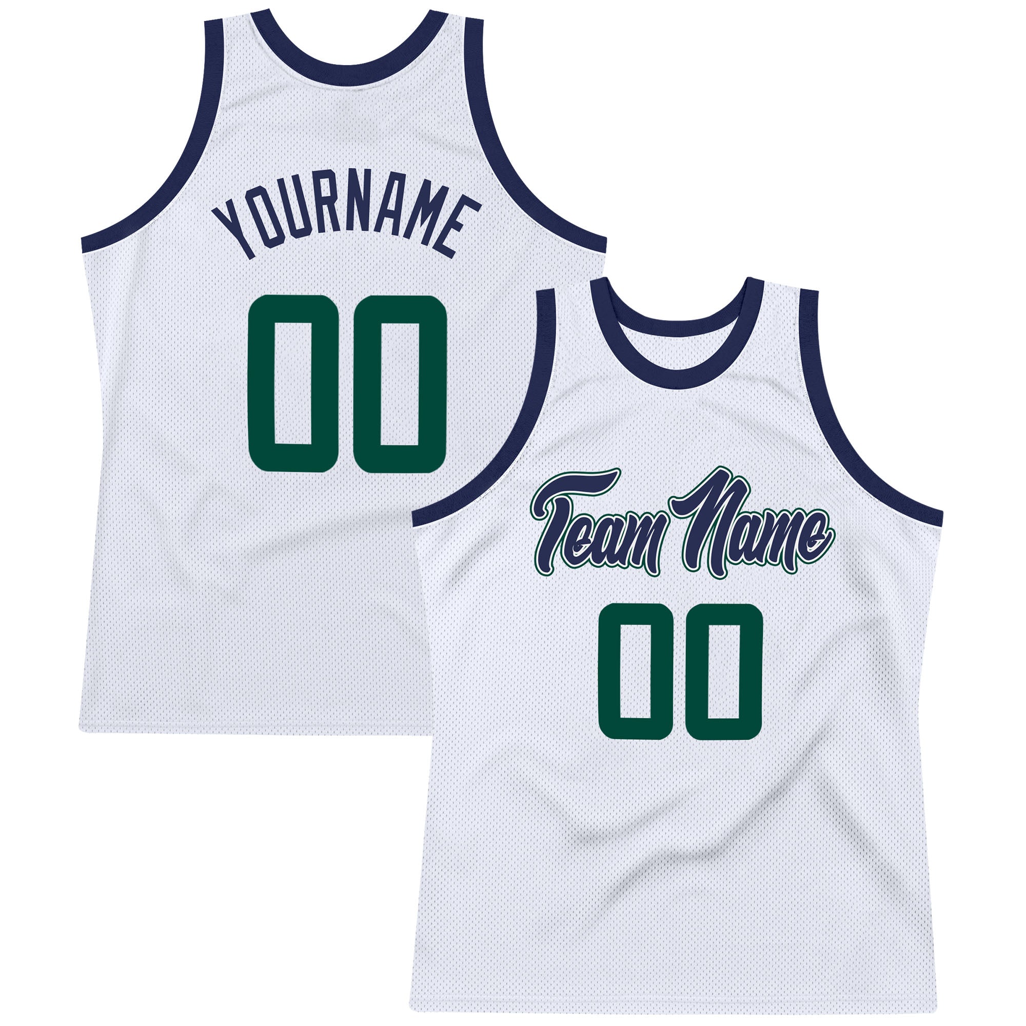 Custom Cream Basketball Jersey Hunter Green-Royal Authentic