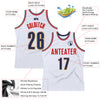 Custom White Navy-Old Gold Authentic Throwback Basketball Jersey