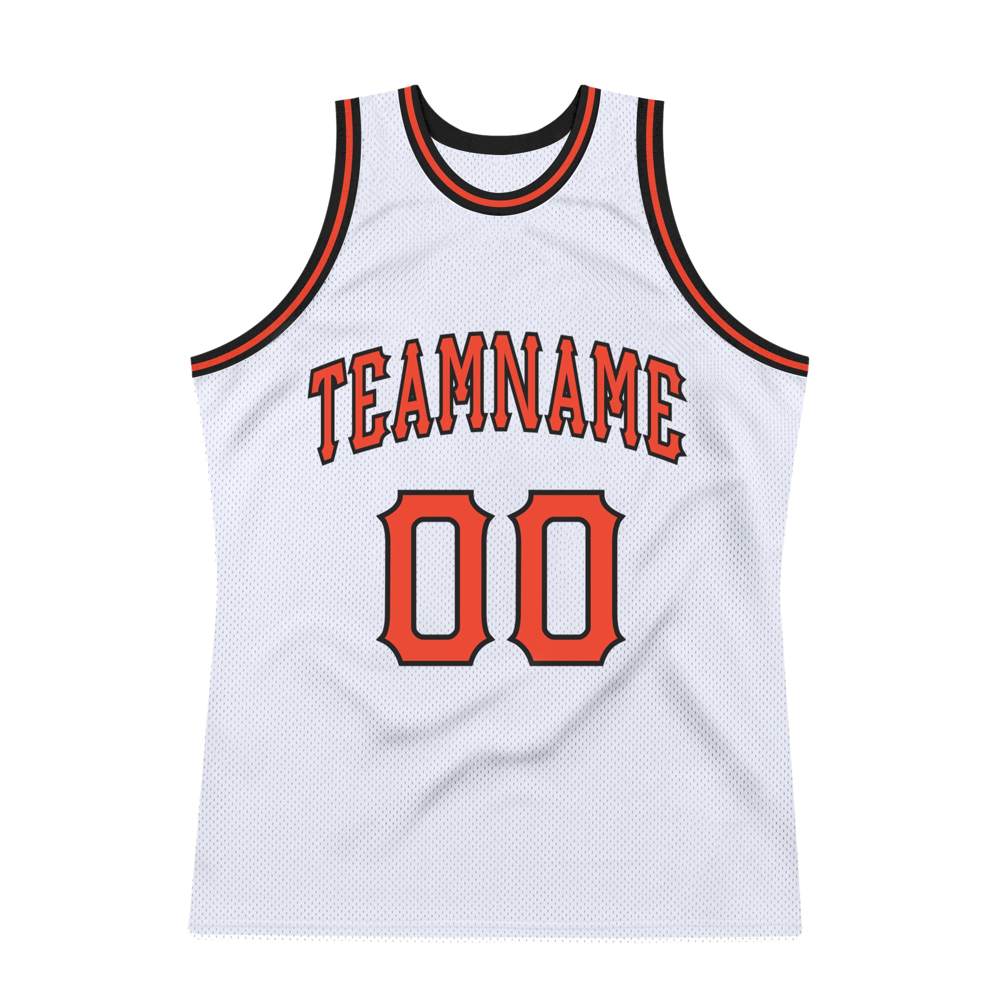 Custom Orange Basketball Jersey Black-White Authentic Throwback