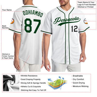 Custom Green Baseball Jerseys  Make Your Own Green Baseball Uniforms -  FansIdea