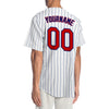 Custom White Royal Pinstripe Red-Royal Authentic Baseball Jersey