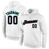 Custom Stitched White Black-Crimson Sports Pullover Sweatshirt Hoodie