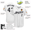 Custom White Black-Gray Authentic Baseball Jersey